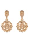 Buy_Minaki_Gold Plated Diamonds, Stones Embellished Pendant Necklace Set _Online_at_Aza_Fashions