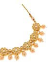 Minaki_Gold Plated Pearls, Diamonds, Stones Embroidered Choker Necklace Set _Online_at_Aza_Fashions