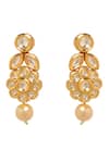 Buy_Minaki_Gold Plated Pearls, Diamonds, Stones Embroidered Choker Necklace Set _Online_at_Aza_Fashions