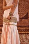 Buy_Roze_Pink Chanderi, Organza Lace, Sultana Border Embellished Kurta Sharara Set _Online_at_Aza_Fashions