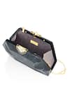 Buy_Isharya_Black Enamel Arya Embellished Clutch_Online_at_Aza_Fashions