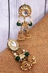 Shop_Just Shradhas_Gold Plated Beads, Pearls Kundan Embellished Jhumkas _at_Aza_Fashions
