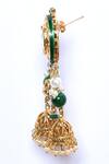 Shop_Just Shradhas_Gold Plated Beads, Pearls Kundan Embellished Jhumkas _Online_at_Aza_Fashions