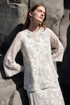 Buy_Dash and Dot_White Cotton Embroidered Floral Round Top And Skirt Set  _Online_at_Aza_Fashions