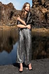 Shop_Dash and Dot_Silver 100% Polyester Embellished Sequins Straight Pant  _Online_at_Aza_Fashions