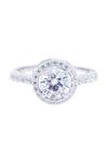 Buy_Prata_White Imitation Diamonds Round Halo Solitaire Ring _at_Aza_Fashions