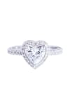 Buy_Prata_White Imported Cubic Zirconia Heart Halo Solitaire Ring _at_Aza_Fashions