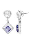 Shop_Prata_Blue Crystals, Diamonds Heart Stone Drop Earrings _at_Aza_Fashions