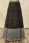 Buy_Khwaab By Sanjana Lakhani_Black Net Mirror Work Lehenga Set_Online_at_Aza_Fashions