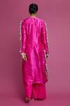 Shop_Payal Singhal_Pink Silk Woven Notched Kurta Palazzo Set _at_Aza_Fashions