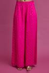 Payal Singhal_Pink Silk Woven Notched Kurta Palazzo Set _Online_at_Aza_Fashions