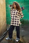 Shop_Jodi_Cream Mangalgiri Printed Barot Hand Block Collar Shirt  _at_Aza_Fashions