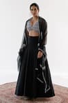 Buy Ridhimaa Gupta Black Silk Organza, Viscose, Cotton Embroidery Sadka Resham Blouse Lehenga Set at Aza Fashions Buy_Ridhimaa Gupta_Black Silk Organza, Viscose, Cotton Embroidery Sadka Resham Blouse Lehenga Set _at_Aza_Fashions