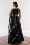 Shop Ridhimaa Gupta Black Silk Organza, Viscose, Cotton Embroidery Sadka Resham Blouse Lehenga Set at Aza Fashions Shop_Ridhimaa Gupta_Black Silk Organza, Viscose, Cotton Embroidery Sadka Resham Blouse Lehenga Set _at_Aza_Fashions