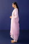 Shop Ridhimaa Gupta Pink Organza, Viscose, Embroidery Sawariya Resham Kurta Pant Set Online at Aza Fashions Shop_Ridhimaa Gupta_Pink Organza, Viscose, Embroidery Sawariya Resham Kurta Pant Set _Online_at_Aza_Fashions