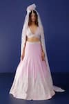 Buy Ridhimaa Gupta Pink Silk Organza, Viscose, Cotton Embroidery Khayal Adda Resham Lehenga Set at Aza Fashions Buy_Ridhimaa Gupta_Pink Silk Organza, Viscose, Cotton Embroidery Khayal Adda Resham Lehenga Set _at_Aza_Fashions