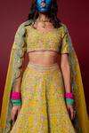 Buy Ridhimaa Gupta Yellow Organza, Viscose, Embroidery Round Rudrani Floral Lehenga Set Online at Aza Fashions Buy_Ridhimaa Gupta_Yellow Organza, Viscose, Embroidery Round Rudrani Floral Lehenga Set _Online_at_Aza_Fashions