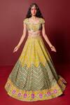 Buy Ridhimaa Gupta Yellow Silk Organza, Viscose Aarya Floral And Chevron Lehenga With Blouse at Aza Fashions Buy_Ridhimaa Gupta_Yellow Silk Organza, Viscose Aarya Floral And Chevron Lehenga With Blouse _at_Aza_Fashions