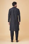 Shop_Manish Nagdeo_Black Ruby Cotton Silk Printed Square Kurta Set _at_Aza_Fashions