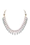 Buy_Auraa Trends_Gold Plated Diamonds, Beads Drops Choker Set 