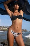 Buy_La Paz_Black Econyl (regenerated 75% Printed Bacalar Reversible Bikini Bottom_at_Aza_Fashions