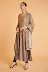 Buy_Siddartha Tytler_Grey Georgette Embroidered Sequin Gradient Embellished Dupatta  _at_Aza_Fashions