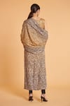 Shop_Siddartha Tytler_Grey Georgette Embroidered Sequin Gradient Embellished Dupatta  _at_Aza_Fashions