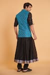 Shop_Siddartha Tytler_Black Chanderi Gota Patti Border Embellished Anarkali Set _at_Aza_Fashions
