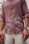 Buy_Asuka_Multi Color Pure Irish Linen Embroidered Botanical Shirt _Online_at_Aza_Fashions