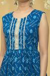 Shop_Samyukta Singhania_Blue Cotton Bandhani Print Sharara Set_Online_at_Aza_Fashions