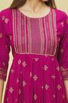 Shop_Samyukta Singhania_Wine Rayon Geometric Print Anarkali_Online_at_Aza_Fashions