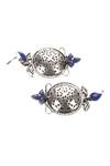 Sangeeta Boochra_Blue Stones, Cut Work Vintage Embellished Earrings _Online_at_Aza_Fashions