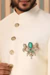 Cosa Nostraa_Gold Roshan-e-sawaar Embellished Brooch _Online_at_Aza_Fashions