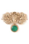 Buy_Cosa Nostraa_Gold Medusa Embellished Brooch _Online_at_Aza_Fashions