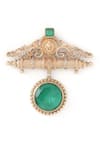 Buy_Cosa Nostraa_Gold Ada-e-khaas Embellished Brooch _Online_at_Aza_Fashions