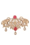 Buy_Cosa Nostraa_Gold Shaahi Haathi Embellished Brooch _Online_at_Aza_Fashions