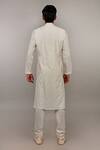Shop Vanshik White Kurta Churidar Cotton Embroidered Set at Aza Fashions Shop_Vanshik_White Kurta Churidar Cotton Embroidered Set _at_Aza_Fashions