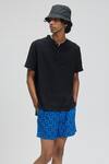 Terra Luna_Black 100% Organic Handloom Cotton Maui T-shirt _Online_at_Aza_Fashions