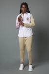 Buy_House Of Three_Multi Color Cotton Poplin Heraldic Ilam Colorblock Shirt _at_Aza_Fashions