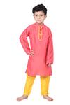 Buy APRICOTKIDS Yellow Cotton, Silk Embroidery Kurta Set at Aza Fashions Buy_APRICOTKIDS_Yellow Cotton, Silk Embroidery Kurta Set _at_Aza_Fashions