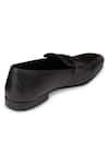 Hats Off Accessories_Black Matte Leather Loafers  _at_Aza_Fashions