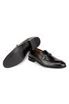 HATS OFF ACCESSORIES_Black Embellished Leather Loafers  _Online