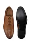 Shop_Hats Off Accessories_Brown Textured Oxford Shoes  _at_Aza_Fashions