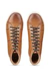 Buy_HATS OFF ACCESSORIES_Brown Matte Lace-up Sneakers  