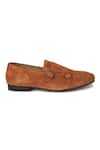 Buy_HATS OFF ACCESSORIES_Brown Embellished Buckle Monk Loafers  _Online_at_Aza_Fashions