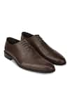 Buy_Hats Off Accessories_Brown Matte Lace-up Derby Shoes  _at_Aza_Fashions