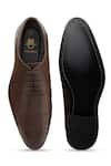 Shop_Hats Off Accessories_Brown Matte Lace-up Derby Shoes  _at_Aza_Fashions