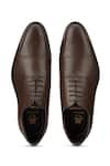 Shop_Hats Off Accessories_Brown Matte Lace-up Derby Shoes  _Online_at_Aza_Fashions