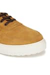 Buy_Hats Off Accessories_Brown Running Stitch Leather Sneakers  _Online_at_Aza_Fashions