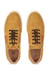 Shop_Hats Off Accessories_Brown Running Stitch Leather Sneakers  